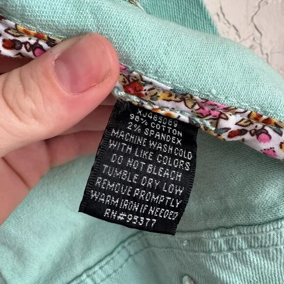 Sanctuary Anthropologie Mint Green Denim Jacket - Picture 4 of 5